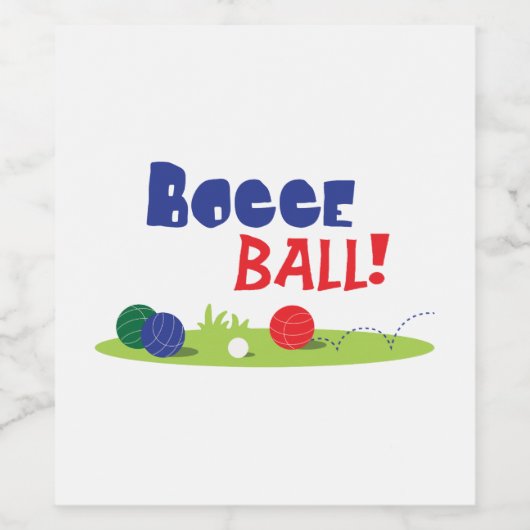 Bocce Ball Wijn Etiket (Enkel label)