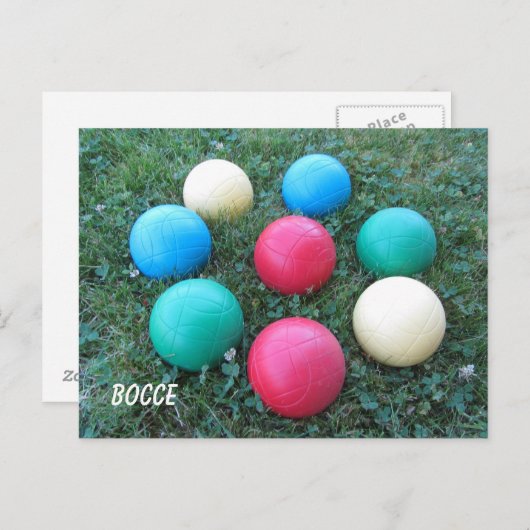 Bocce Balls Briefkaart (Voorkant / Achterkant)