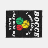 Bocce-balspeler Leuke Humor Spreuk Fleece Deken (Voorkant (Horizontaal))