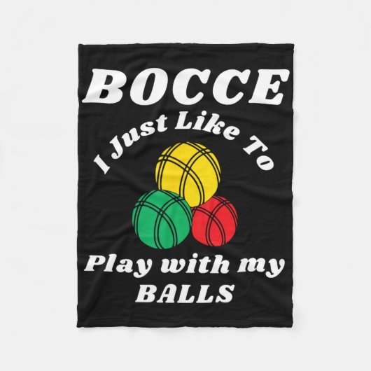 Bocce-balspeler Leuke Humor Spreuk Fleece Deken (Voorkant)