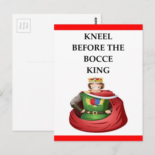 BOCCE BRIEFKAART (Voorkant / Achterkant)
