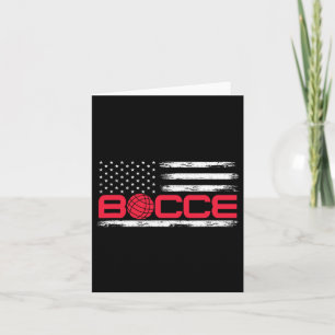 Bocce Byll Amerikaanse vlag Bocci speler 4 juli Kaart