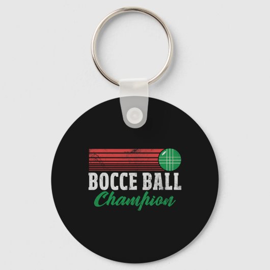 Bocce Byll Champion Italian Bocci Player Champ Dis Sleutelhanger (Voorkant)