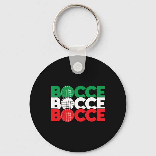 Bocce - Byll Game enthousiast gras bowling Boule B Sleutelhanger (Voorkant)