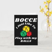 Bocce Byll Speler Leuke Humor Gezegde Kaart (Gele Bloem)