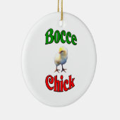Bocce Chick Keramisch Ornament (Rechts)