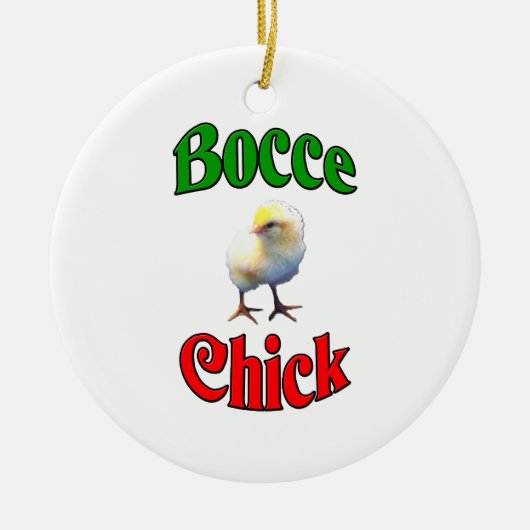 Bocce Chick Keramisch Ornament (Voorkant)