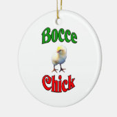 Bocce Chick Keramisch Ornament (Links)
