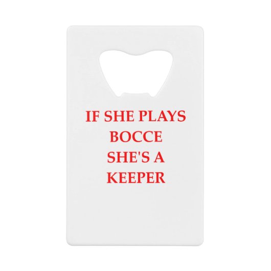 BOCCE CREDITKAART FLESSENOPENER (Voorkant)