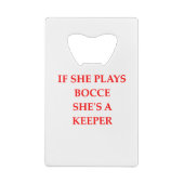 BOCCE CREDITKAART FLESSENOPENER (Achterkant)