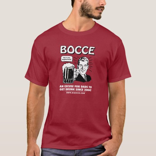 Bocce Dads (donkere kleuren) T-shirt (Voorkant)