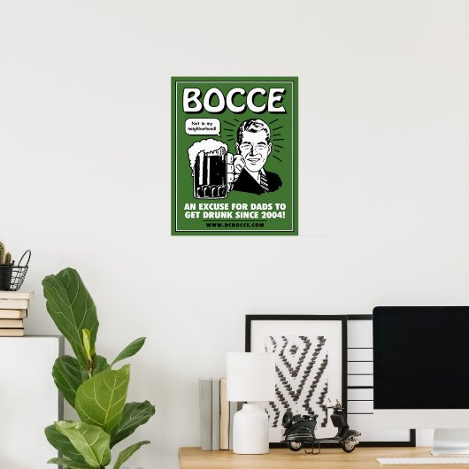 Bocce Dads Poster - Groen (Thuiskantoor)
