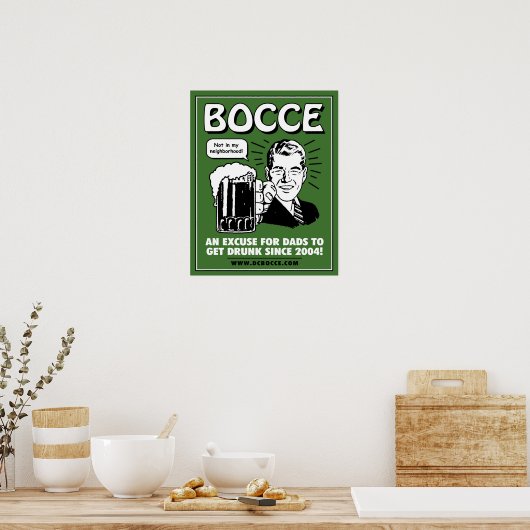 Bocce Dads Poster - Groen (Keuken)