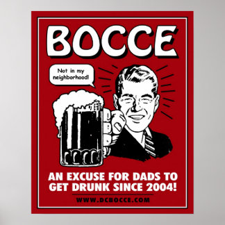 Bocce Dads Poster - Rood