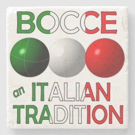 Bocce een Italiaanse Traditie Stenen Onderzetter