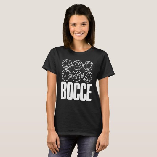 Bocce Gezegde Bocce Ball met Jack Bocci Game Bocce T-shirt (Voorkant volledig)