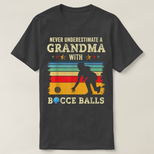 Bocce Grandma Funny Bocce Ball Player Bocci Team B T-shirt (Design voorkant)