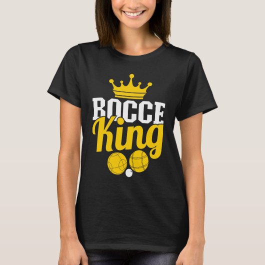 Bocce King Boccia Player Boules T-shirt (Voorkant)