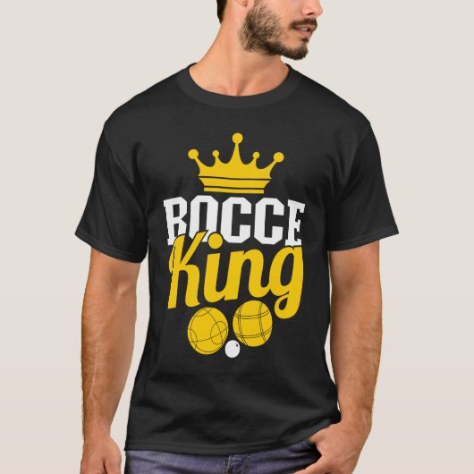 Bocce King Boccia Player Boules T-shirt (Voorkant)