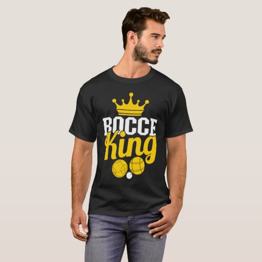 Bocce King Boccia Player Boules T-shirt (Voorkant volledig)