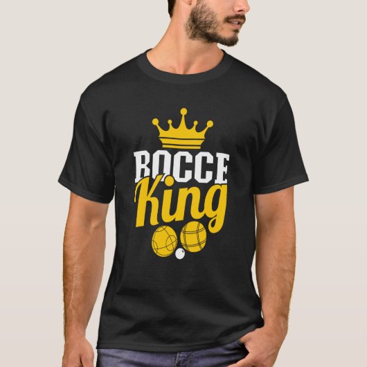 Bocce Koning Boccia Speler Boules T-shirt (Voorkant)