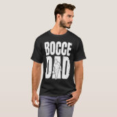 Bocce Pap Papa vaders Dag Bocce Ball Player T-shirt (Voorkant volledig)