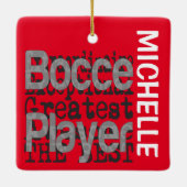 Bocce Player Extraordinaire CUSTOM Keramisch Ornament (Achterkant)