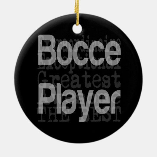 Bocce Player Extraordinaire Keramisch Ornament (Achterkant)
