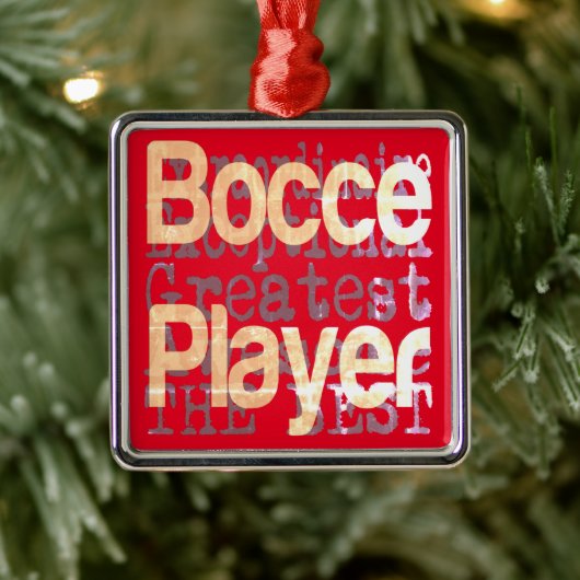 Bocce Player Extraordinaire Metalen Ornament (Boom)