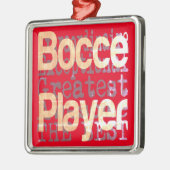 Bocce Player Extraordinaire Metalen Ornament (Links)
