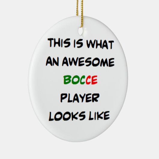 bocce player, geweldige keramisch ornament (Rechts)