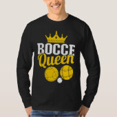 Bocce Queen Boccia Player Boules T-shirt (Voorkant)