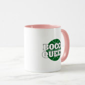Bocce Queen Grappige koffie mok voor Bocci speler (Voorkant rechts)