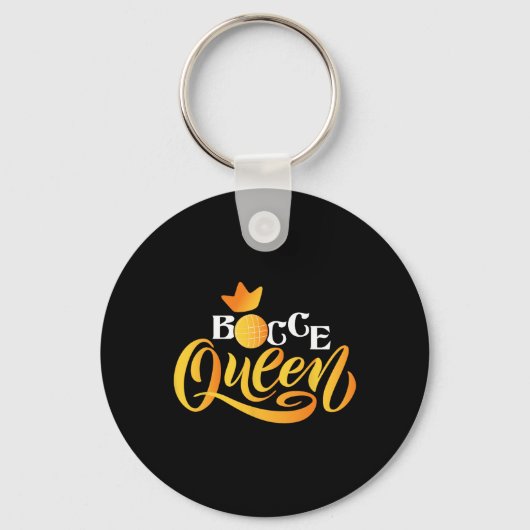 Bocce Queen - Gras Bowling Spel Boule Byll Spel En Sleutelhanger (Voorkant)