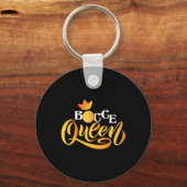 Bocce Queen - Gras Bowling Spel Boule Byll Spel En Sleutelhanger (Voorkant)