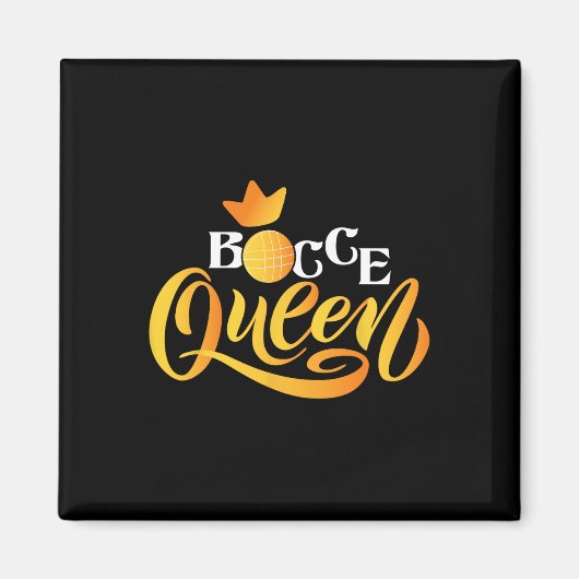 Bocce Queen - Lawn Bowling Game Boule Byll Game En Magneet (Voorkant)