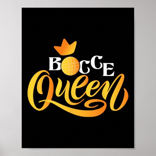 Bocce Queen - Lawn Bowling Game Boule Byll Game En Poster (Voorkant)