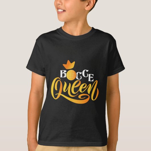 Bocce Queen - Lawn Bowling Game Boule Byll Game En T-shirt (Voorkant)