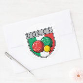 Bocce Shield Ronde Sticker (Envelop)