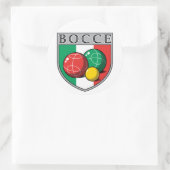 Bocce Shield Ronde Sticker (Tas)