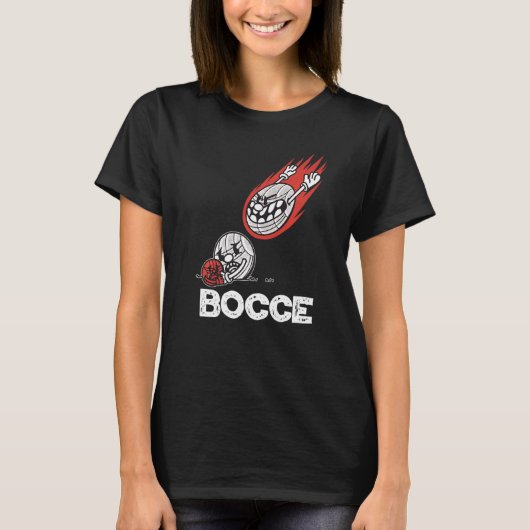 Bocce Slogan Bocci spellen met Jack Bocce T-shirt (Voorkant)
