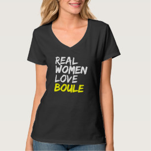 Bocce Speler Dames Boule Vrouwen Liefde Boule T-shirt
