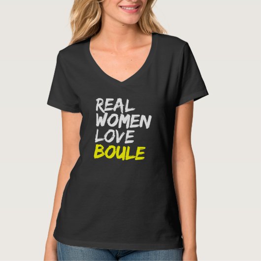 Bocce Speler Dames Boule Vrouwen Liefde Boule T-shirt (Voorkant)