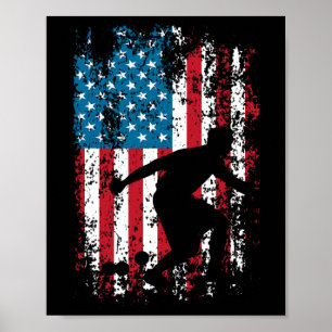Bocce speler - Lawn Bowling spel LL Fan Bo Poster