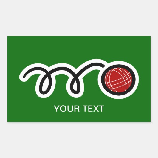 Boccebal Rechthoekige Sticker (Voorkant)