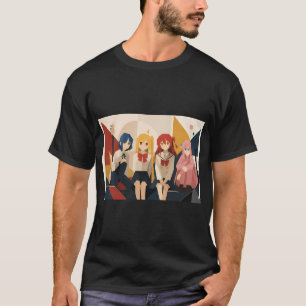 Bocchi the Rock Minimalistische Bandportret T-shirt