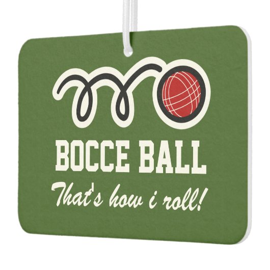 Bocci bal Zo rol ik een grappige auto Luchtverfrisser (Links)