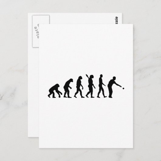 Boccia boule-evolutie briefkaart (Voorkant / Achterkant)