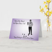 Boccia Boy Reference met Paddle Birthday Card Kaart (Gele Bloem)