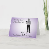 Boccia Boy Reference met Paddle Birthday Card Kaart (Voorkant)